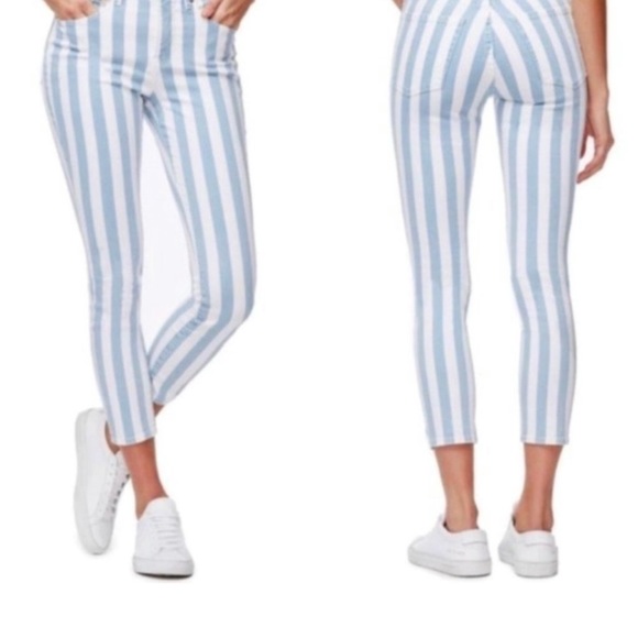 Good American Womens Blue High Rise Denim Ankle Cropped Jeans EUC Size 6/28 - Picture 2 of 7